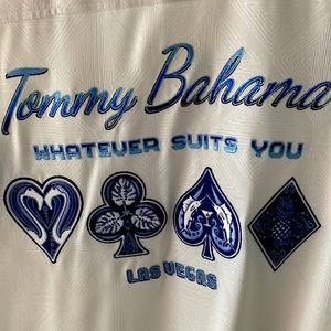 Tommy Bahama Ivory what ever suits you design. Ace on front pocket